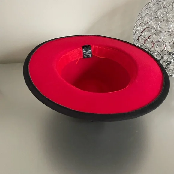 Black/Red Fedora - Picture 6 of 10